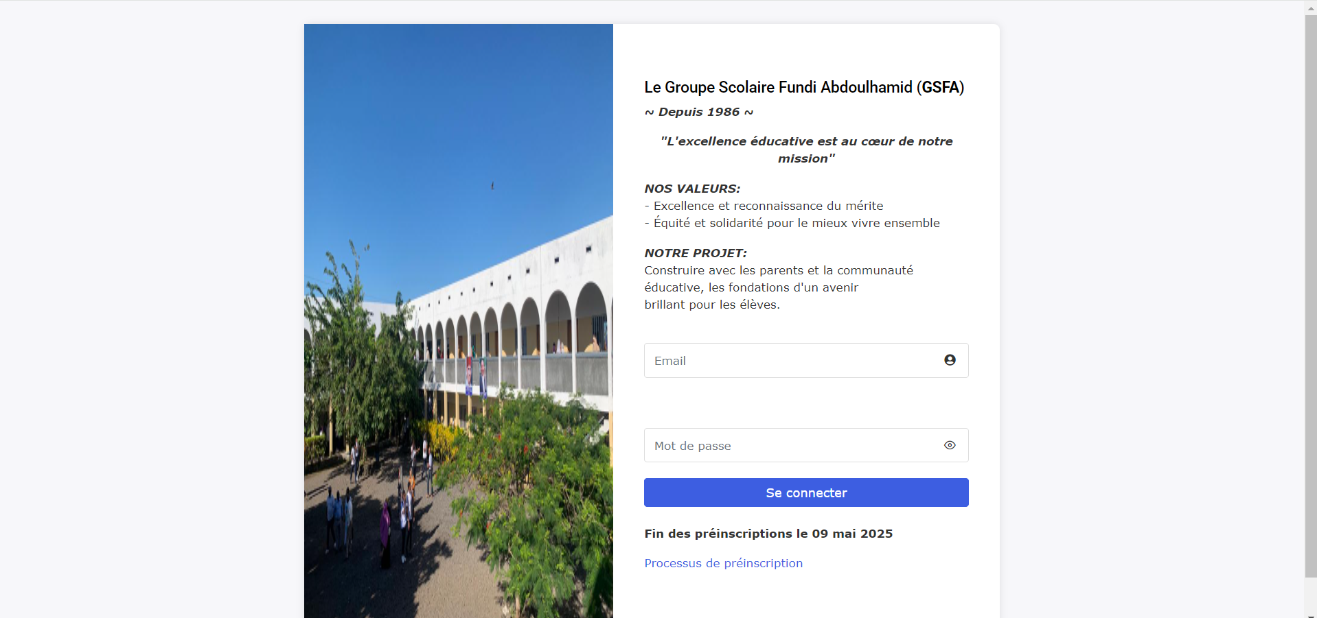 Admission GSFA